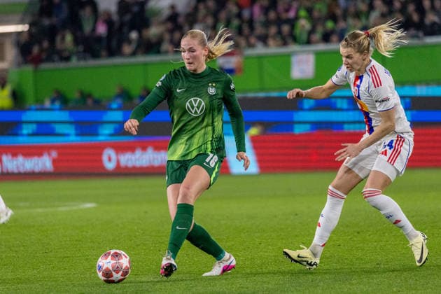 Germany Football UEFA Women™s Champions League 2025 2026, quarter-final VfL Wolfsburg vs OL Lyonnes Volkswagen Arena Wolfsburg Küver Camilla VfL Wolfsburg, 16 Copyright: xMichellexLukax