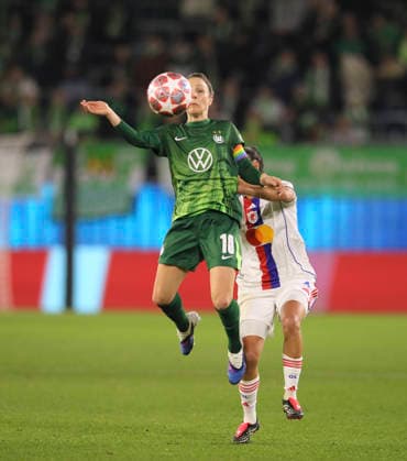 Photo Svenja HUTH Wolfsburg vs Selma BACHA Lyon Football Womens Champions League on Tue 24 03 2026 Quarterfinal VfL Wolfsburg Olympique Lyon
