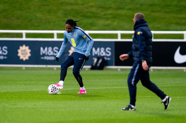 England Training & Media Djed Spence during the England training session at St. George s Park, Burton upon Trent, England on 24 March 2026 Credit: Alex Young Every Second Media Editorial use only. All images are copyright Every Second Media Limited. No images may be reproduced without prior permission. Copyright: xIMAGO EveryxSecondxMediax ESM-1876-0074 AlexxYoungx xEveryxSecondxMediax