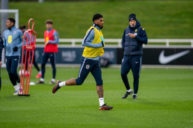 England Training & Media Marcus Rashford during the England training session at St. George s Park, Burton upon Trent, England on 24 March 2026 Credit: Alex Young Every Second Media Editorial use only. All images are copyright Every Second Media Limited. No images may be reproduced without prior permission. Copyright: xIMAGO EveryxSecondxMediax ESM-1876-0080 AlexxYoungx xEveryxSecondxMediax