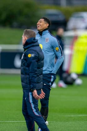 England Training & Media Jude Bellingham during the England training session at St. George s Park, Burton upon Trent, England on 24 March 2026 Credit: Alex Young Every Second Media Editorial use only. All images are copyright Every Second Media Limited. No images may be reproduced without prior permission. Copyright: xIMAGO EveryxSecondxMediax ESM-1876-0104 AlexxYoungx xEveryxSecondxMediax