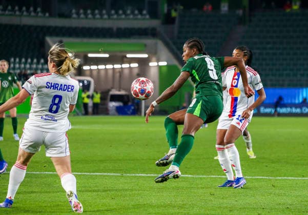 Germany Football UEFA Women™s Champions League 2025 2026, quarter-final VfL Wolfsburg vs OL Lyonnes Volkswagen Arena Wolfsburg Goal chance Lineth Beerensteyn VfL Wolfsburg Women, 9 Wolfsburg Copyright: xAymanxAlahmedx