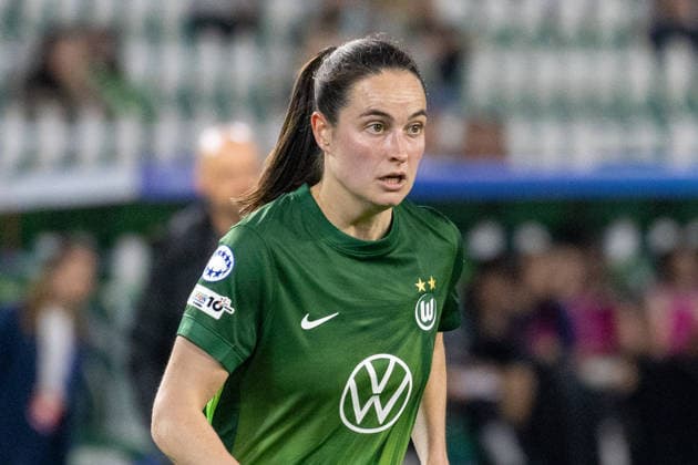 Germany Football UEFA Women™s Champions League 2025 2026, quarter-final VfL Wolfsburg vs OL Lyonnes Volkswagen Arena Wolfsburg Dijkstra Caitlin VfL Wolfsburg, 3 Copyright: xMichellexLukax