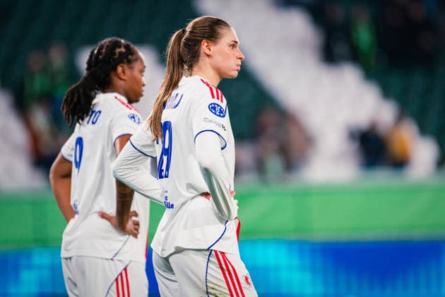 UWCL VfL Wolfsburg vs OL Lyonnes, 24 03 2026 Jule Brand OL Lyon, 29 disappointed UEFA Women s Champions League, quarter-final, first leg VfL Wolfsburg vs OL Lyonnes on 24 03 2026 at Volkswagen Arena, Wolfsburg DFB DFL REGULATIONS PROHIBIT ANY USE OF PHOTOGRAPHS AS IMAGE SEQUENCES AND OR QUASI VIDEO Copyright: xBEAUTIFULxSPORTS Tonhäuserx