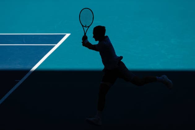 2026 Miami Open Presented By Itau - Day 8 Jiri Lehecka of Czechia returns a shot against Taylor Fritz of the United States during their match on Day 8 of the Miami Open at Hard Rock Stadium in Miami Gardens, Florida, on March 24, 2026. Miami Gardens FL United States  Copyright: xMauricioxPaizx originalFilename:paiz-miamiope260324_npfwl.jpg