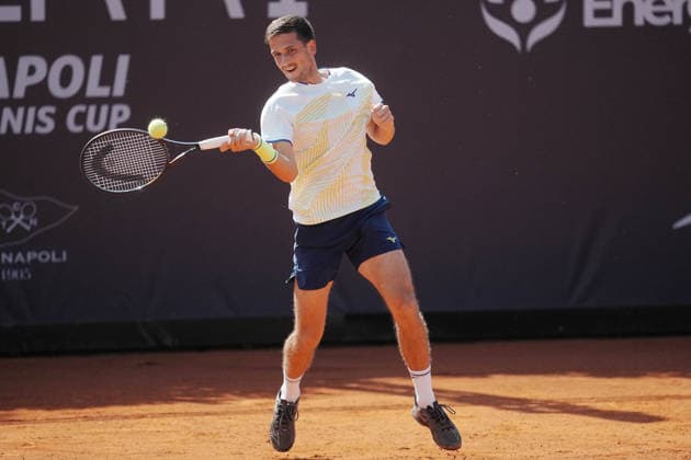 NAPOLI 24-03-2026 ATP, Tennis Herren CHALLENGER 125 -GUERRI NAPOLI TENNIS CUP 2026 Encounter Francesco Forti - Vit Kopriva in photo: Vit Kopriva ,Tennis Club Napoli. Copyright: xFOTOAGENZIAx