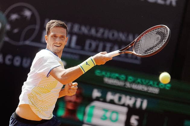 NAPOLI 24-03-2026 ATP, Tennis Herren CHALLENGER 125 -GUERRI NAPOLI TENNIS CUP 2026 Encounter Francesco Forti - Vit Kopriva in photo: Vit Kopriva ,Tennis Club Napoli. Copyright: xFOTOAGENZIAx