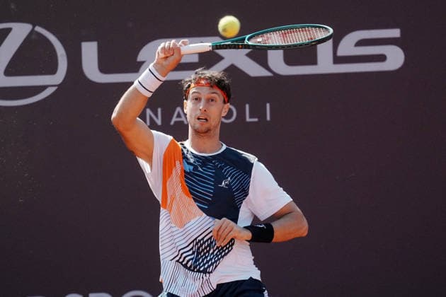 NAPOLI 24-03-2026 ATP, Tennis Herren CHALLENGER 125 -GUERRI NAPOLI TENNIS CUP 2026 Encounter Francesco Forti - Vit Kopriva in photo:Francesco Forti ,Tennis Club Napoli. Copyright: xFOTOAGENZIAx