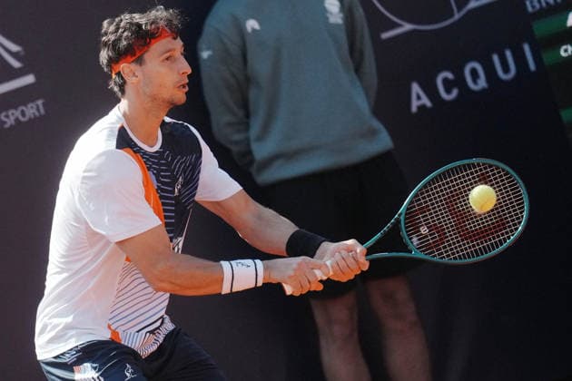 NAPOLI 24-03-2026 ATP, Tennis Herren CHALLENGER 125 -GUERRI NAPOLI TENNIS CUP 2026 Encounter Francesco Forti - Vit Kopriva in photo:Francesco Forti ,Tennis Club Napoli. Copyright: xFOTOAGENZIAx