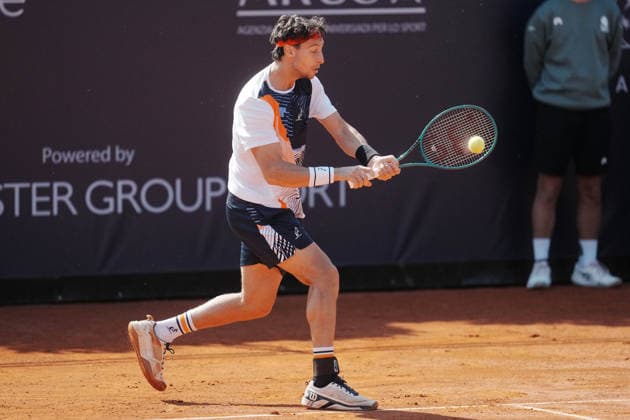 NAPOLI 24-03-2026 ATP, Tennis Herren CHALLENGER 125 -GUERRI NAPOLI TENNIS CUP 2026 Encounter Francesco Forti - Vit Kopriva in photo:Francesco Forti ,Tennis Club Napoli. Copyright: xFOTOAGENZIAx