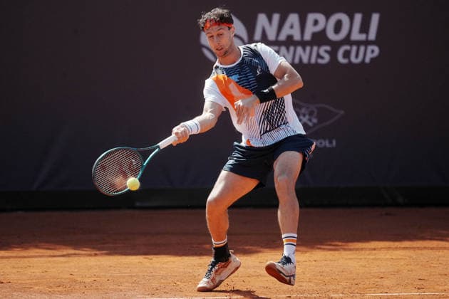 NAPOLI 24-03-2026 ATP, Tennis Herren CHALLENGER 125 -GUERRI NAPOLI TENNIS CUP 2026 Encounter Francesco Forti - Vit Kopriva in photo:Francesco Forti ,Tennis Club Napoli. Copyright: xFOTOAGENZIAx