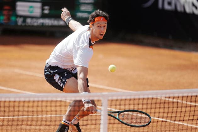 NAPOLI 24-03-2026 ATP, Tennis Herren CHALLENGER 125 -GUERRI NAPOLI TENNIS CUP 2026 Encounter Francesco Forti - Vit Kopriva in photo:Francesco Forti ,Tennis Club Napoli. Copyright: xFOTOAGENZIAx