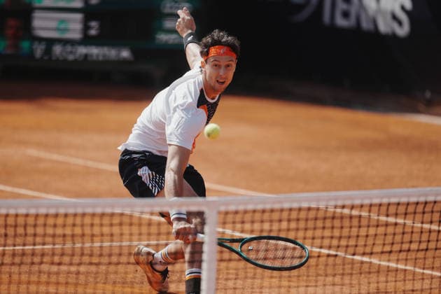 NAPOLI 24-03-2026 ATP, Tennis Herren CHALLENGER 125 -GUERRI NAPOLI TENNIS CUP 2026 Encounter Francesco Forti - Vit Kopriva in photo:Francesco Forti ,Tennis Club Napoli. Copyright: xFOTOAGENZIAx