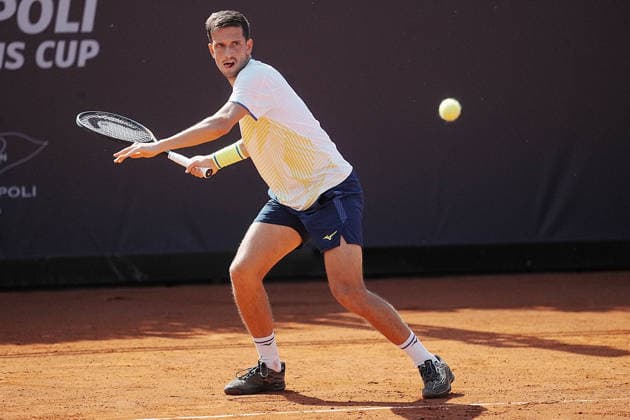 NAPOLI 24-03-2026 ATP, Tennis Herren CHALLENGER 125 -GUERRI NAPOLI TENNIS CUP 2026 Encounter Francesco Forti - Vit Kopriva in photo: Vit Kopriva ,Tennis Club Napoli. Copyright: xFOTOAGENZIAx