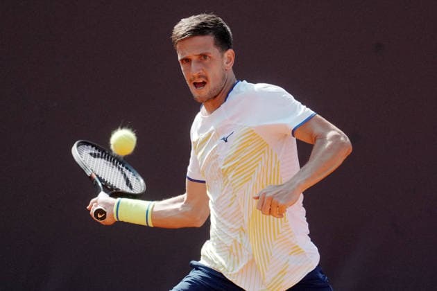 NAPOLI 24-03-2026 ATP, Tennis Herren CHALLENGER 125 -GUERRI NAPOLI TENNIS CUP 2026 Encounter Francesco Forti - Vit Kopriva in photo: Vit Kopriva ,Tennis Club Napoli. Copyright: xFOTOAGENZIAx