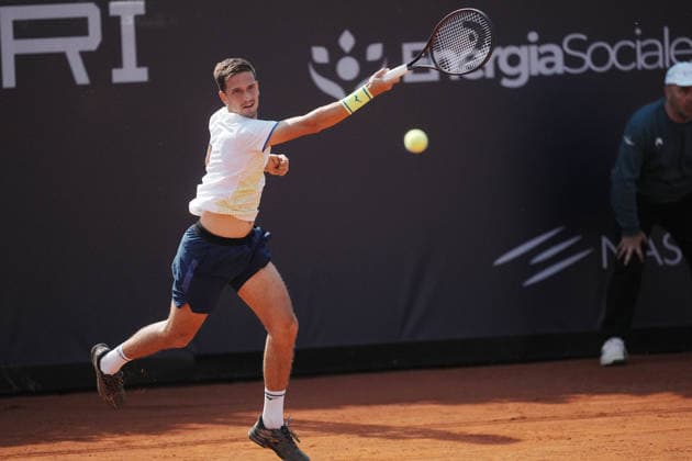 NAPOLI 24-03-2026 ATP, Tennis Herren CHALLENGER 125 -GUERRI NAPOLI TENNIS CUP 2026 Encounter Francesco Forti - Vit Kopriva in photo: Vit Kopriva ,Tennis Club Napoli. Copyright: xFOTOAGENZIAx