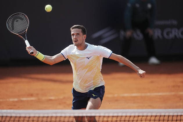NAPOLI 24-03-2026 ATP, Tennis Herren CHALLENGER 125 -GUERRI NAPOLI TENNIS CUP 2026 Encounter Francesco Forti - Vit Kopriva in photo: Vit Kopriva ,Tennis Club Napoli. Copyright: xFOTOAGENZIAx