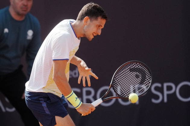 NAPOLI 24-03-2026 ATP, Tennis Herren CHALLENGER 125 -GUERRI NAPOLI TENNIS CUP 2026 Encounter Francesco Forti - Vit Kopriva in photo: Vit Kopriva ,Tennis Club Napoli. Copyright: xFOTOAGENZIAx