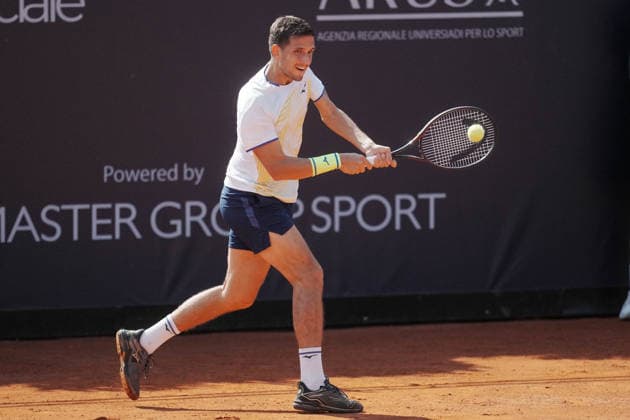 NAPOLI 24-03-2026 ATP, Tennis Herren CHALLENGER 125 -GUERRI NAPOLI TENNIS CUP 2026 Encounter Francesco Forti - Vit Kopriva in photo: Vit Kopriva ,Tennis Club Napoli. Copyright: xFOTOAGENZIAx