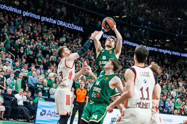 Zalgiris Kaunas and Bayern Munich meet in Euroleague game in Kaunas Kaunas Kaunas Lithuania 2026 03 24, Kaunas  Copyright: xErikasxOvcarenkox