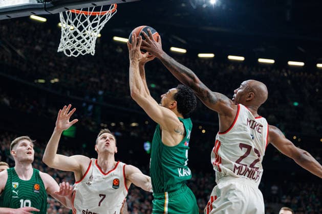 Zalgiris Kaunas and Bayern Munich meet in Euroleague game in Kaunas Kaunas Kaunas Lithuania 2026 03 24, Kaunas  Copyright: xErikasxOvcarenkox