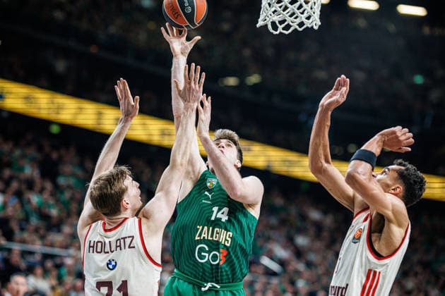 Zalgiris Kaunas and Bayern Munich meet in Euroleague game in Kaunas Kaunas Kaunas Lithuania 2026 03 24, Kaunas  Copyright: xErikasxOvcarenkox