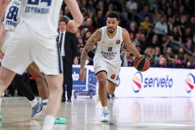 March 24, 2026, Barcelona, Barcelona, Spain: Nick Weiler-Babb of Anadolu Efes Istanbul in action during the EuroLeague Regular Season Round 33 match played between FC Barcelona, Barca and Anadolu Efes Istanbul at Palau Blaugrana on March 24, 2026 in Barcelona, Spain. Barcelona Spain - ZUMAa181 20260324_zaa_a181_119 Copyright: xJavierxBorregox