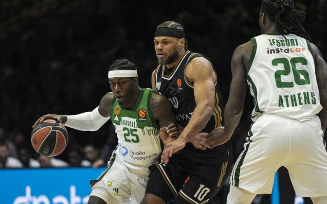 Dubai Basketball v Panathinaikos Aktor Athens - Euroleague SARAJEVO, BOSNIA AND HERZEGOVINA - MARCH 24: Kendrick Nunn (25) of Panathinaikos AKTOR Athens in action during the EuroLeague match between Dubai Basketball and Panathinaikos Aktor Athens at Zetra Arena on March 24, 2026 in Sarajevo, Bosnia and Herzegovina. Samir Jordamovic Anadolu Sarajevo Bosnia and Herzegovina. Editorial use only. Please get in touch for any other usage.  Copyright: x2026xAnadoluxSamirxJordamovicx