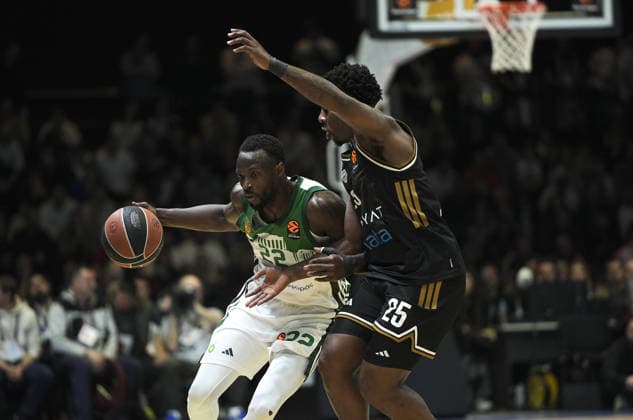 Dubai Basketball v Panathinaikos Aktor Athens - Euroleague SARAJEVO, BOSNIA AND HERZEGOVINA - MARCH 24: Jerian Grant (22) of Panathinaikos AKTOR Athens in action during the EuroLeague match between Dubai Basketball and Panathinaikos Aktor Athens at Zetra Arena on March 24, 2026 in Sarajevo, Bosnia and Herzegovina. Samir Jordamovic Anadolu Sarajevo Bosnia and Herzegovina. Editorial use only. Please get in touch for any other usage.  Copyright: x2026xAnadoluxSamirxJordamovicx