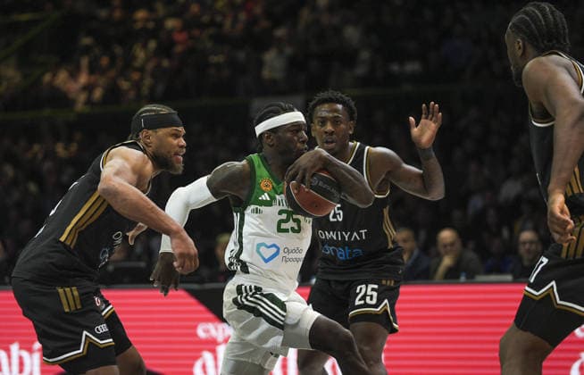 Dubai Basketball v Panathinaikos Aktor Athens - Euroleague SARAJEVO, BOSNIA AND HERZEGOVINA - MARCH 24: Kendrick Nunn (25) of Panathinaikos AKTOR Athens in action during the EuroLeague match between Dubai Basketball and Panathinaikos Aktor Athens at Zetra Arena on March 24, 2026 in Sarajevo, Bosnia and Herzegovina. Samir Jordamovic Anadolu Sarajevo Bosnia and Herzegovina. Editorial use only. Please get in touch for any other usage.  Copyright: x2026xAnadoluxSamirxJordamovicx