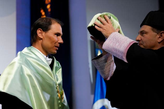 March 24, 2026, Madrid, Madrid, Spain: Rafael Nadal during the investiture of Rafael Nadal as Doctor Honoris Causa by the Technical University of Madrid at the UniversityÃ¢â‚¬â ¢s Rectorate on March 24, 2026, in Madrid, Spain. Madrid Spain - ZUMAa181 20260324_zaa_a181_130 Copyright: xOscarxJ.xBarrosox