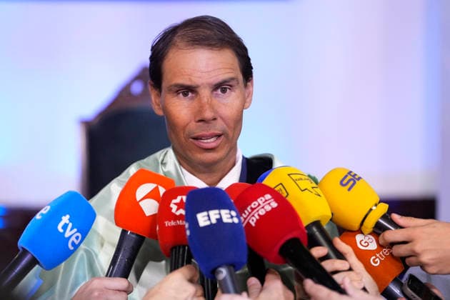 March 24, 2026, Madrid, Madrid, Spain: Rafael Nadal during the investiture of Rafael Nadal as Doctor Honoris Causa by the Technical University of Madrid at the UniversityÃ¢â‚¬â ¢s Rectorate on March 24, 2026, in Madrid, Spain. Madrid Spain - ZUMAa181 20260324_zaa_a181_139 Copyright: xOscarxJ.xBarrosox