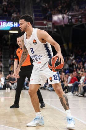 March 24, 2026, Barcelona, Barcelona, Spain: Nick Weiler-Babb of Anadolu Efes Istanbul in action during the EuroLeague Regular Season Round 33 match played between FC Barcelona, Barca and Anadolu Efes Istanbul at Palau Blaugrana on March 24, 2026 in Barcelona, Spain. Barcelona Spain - ZUMAa181 20260324_zaa_a181_160 Copyright: xJavierxBorregox