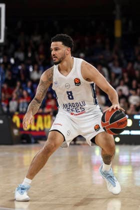 March 24, 2026, Barcelona, Barcelona, Spain: Nick Weiler-Babb of Anadolu Efes Istanbul in action during the EuroLeague Regular Season Round 33 match played between FC Barcelona, Barca and Anadolu Efes Istanbul at Palau Blaugrana on March 24, 2026 in Barcelona, Spain. Barcelona Spain - ZUMAa181 20260324_zaa_a181_163 Copyright: xJavierxBorregox