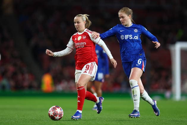 London, England, 24th March 2026. during the Arsenal Women vs Chelsea Women UEFA Womens Champions League Quarter Final match at the Emirates Stadium, London. Picture credit should read: Paul Terry Sportimage EDITORIAL USE ONLY. No use with unauthorised audio, video, data, fixture lists, club league logos or live services. Online in-match use limited to 120 images, no video emulation. No use in betting, games or single club league player publications. SPI_024_PT_Arsenal_W_Chelsea_W SPI-4637-0024