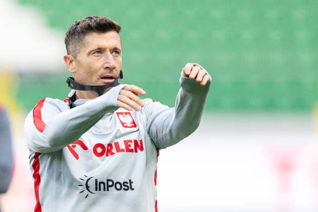 Poland national team, Nationalteam training Robert Lewandowski during a Poland national team training ahead of the FIFA World Cup, WM, Weltmeisterschaft, Fussball 2026 qualifier semi-final match Poland vs Albania in Warsaw, Poland, on March 24, 2026 Warsaw Poland  Copyright: xFotoxOlimpikx originalFilename:jastrzebowski-polandna260324_npfTX.jpg