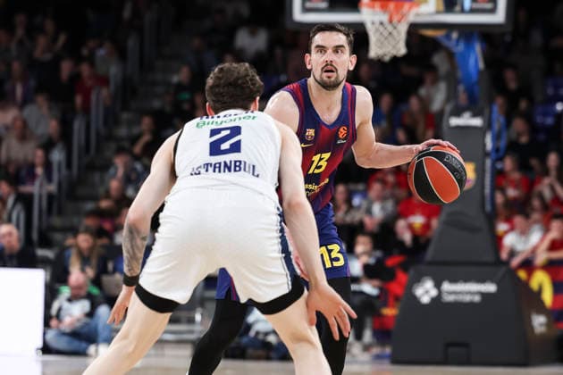 March 24, 2026, Barcelona, Barcelona, Spain: Tomas Satoransky of FC Barcelona, Barca in action during the EuroLeague Regular Season Round 33 match played between FC Barcelona and Anadolu Efes Istanbul at Palau Blaugrana on March 24, 2026 in Barcelona, Spain. Barcelona Spain - ZUMAa181 20260324_zaa_a181_204 Copyright: xJavierxBorregox