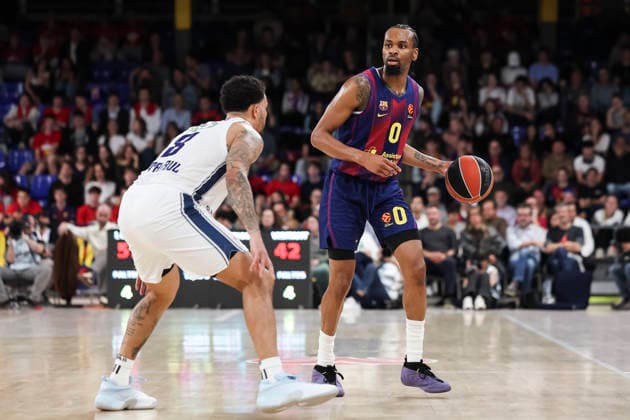 March 24, 2026, Barcelona, Barcelona, Spain: Kevin Punter of FC Barcelona, Barca in action during the EuroLeague Regular Season Round 33 match played between FC Barcelona and Anadolu Efes Istanbul at Palau Blaugrana on March 24, 2026 in Barcelona, Spain. Barcelona Spain - ZUMAa181 20260324_zaa_a181_205 Copyright: xJavierxBorregox