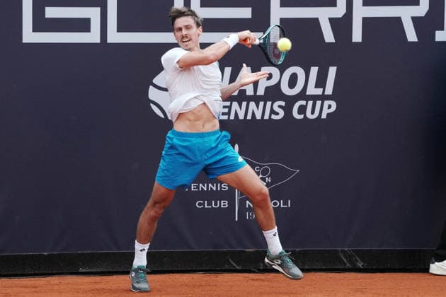 NAPOLI 24-03-2026 ATP, Tennis Herren CHALLENGER 125 -GUERRI NAPOLI TENNIS CUP 2026 Encounter Stan Wawrinka , Matteo Martineau in the photo:Matteo Martineau, Tennis Club Napoli. Copyright: xFOTOAGENZIAx