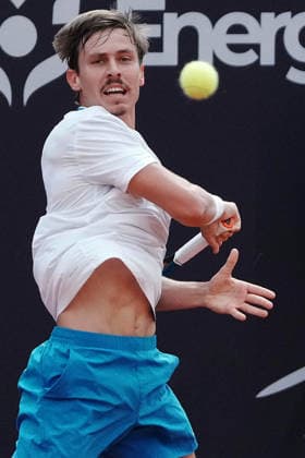 NAPOLI 24-03-2026 ATP, Tennis Herren CHALLENGER 125 -GUERRI NAPOLI TENNIS CUP 2026 Encounter Stan Wawrinka , Matteo Martineau in the photo:Matteo Martineau, Tennis Club Napoli. Copyright: xFOTOAGENZIAx
