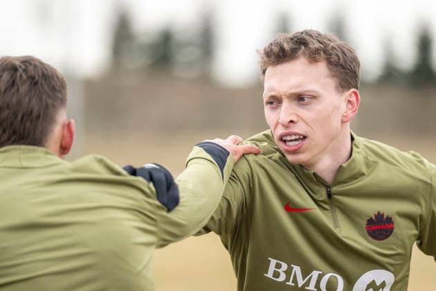Fußball, Nationalteam Kanada, Training March 24, 2026, Toronto, Ontario, CANADA: CanadaöÄÃ s defender Alistair Johnston in action during a training session at the BMO Training Ground in preparation for matches against Iceland and Tunisia, March 24, 2026. Canada News - March 24, 2026  - ZUMAc35_ 20260324_zaf_c35_148 Copyright: xEduardoxLimax