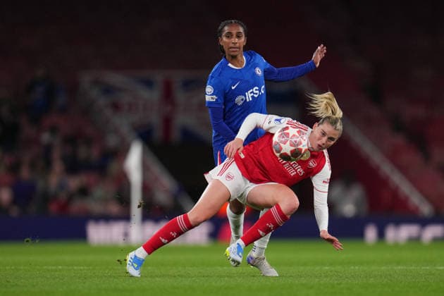 UEFA Women s Champions League Quarter-finals Arsenal v Chelsea during the UEFA Women s Champions League Quarter-finals match Arsenal vs Chelsea at Arsenal Stadium, London, United Kingdom on 24 March 2026 (Photo by Harvey Murphy News Images) Copyright: xHarveyxMurphy NewsxImagesx