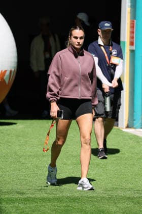March 24, 2026, Miami Gardens, Florida, United States Of America: MIAMI GARDENS, FLORIDA - MARCH 20: Aryna Sabalenka is spotted on day 7 of the Miami Open at Hard Rock Stadium on March 23, 2026 in Miami Gardens, Florida. ...People: Aryna Sabalenka Miami Gardens United States Of America - ZUMAs214 20260324_ada_s214_005 Copyright: xSMGx