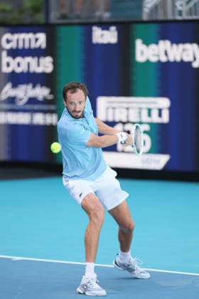 March 24, 2026, Miami Gardens, Florida, United States Of America: MIAMI GARDENS, FLORIDA - MARCH 20: Daniil Medvedev is spotted on day 7 of the Miami Open at Hard Rock Stadium on March 23, 2026 in Miami Gardens, Florida....People: Daniil Medvedev Miami Gardens United States Of America - ZUMAs214 20260324_ada_s214_048 Copyright: xSMGx