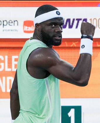 March 24, 2026, Miami Gardens, Florida, USA: Frances Tiafoe (USA) reacts after winning a point against Terence Atmane (not pictured) during the men s fourth round singles match at the 2026 Miami Open presented by Itau at Hard Rock Stadium. Miami Gardens USA - ZUMAw109 20260324_fap_w109_010 Copyright: xDebbyxWongx