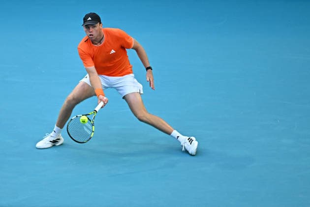 Itau Miami Tennis Open - Alex Michelsen Alex Michelsen (USA) during his fourth round match at the Itau Miami Tennis Open in Miami , USA, on March 24, 2026. Photo by Corinne Dubreuil ABACAPRESS.COM Miami United States  Copyright: xDubreuilxCorinne ABACAx