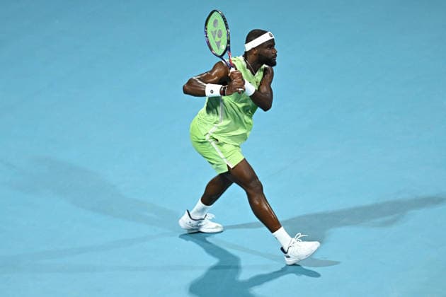 Itau Miami Tennis Open - Frances Tiafoe Frances Tiafoe (USA) during his fourth round match at the Itau Miami Tennis Open in Miami , USA, on March 24, 2026. Photo by Corinne Dubreuil ABACAPRESS.COM Miami United States  Copyright: xDubreuilxCorinne ABACAx