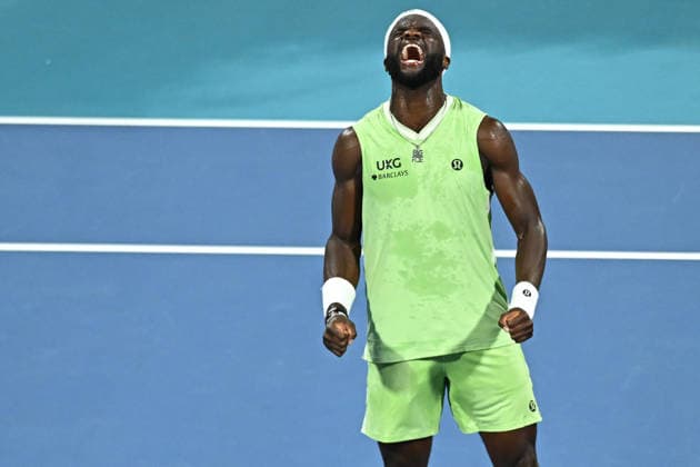 Itau Miami Tennis Open - Frances Tiafoe Frances Tiafoe (USA) during his fourth round match at the Itau Miami Tennis Open in Miami , USA, on March 24, 2026. Photo by Corinne Dubreuil ABACAPRESS.COM Miami United States  Copyright: xDubreuilxCorinne ABACAx