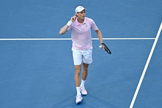 Itau Miami Tennis Open - Jannik Sinner Jannik Sinner (ITA) during his fourth round match at the Itau Miami Tennis Open in Miami , USA, on March 24, 2026. Photo by Corinne Dubreuil ABACAPRESS.COM Miami United States  Copyright: xDubreuilxCorinne ABACAx