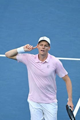 Itau Miami Tennis Open - Jannik Sinner Jannik Sinner (ITA) during his fourth round match at the Itau Miami Tennis Open in Miami , USA, on March 24, 2026. Photo by Corinne Dubreuil ABACAPRESS.COM Miami United States  Copyright: xDubreuilxCorinne ABACAx